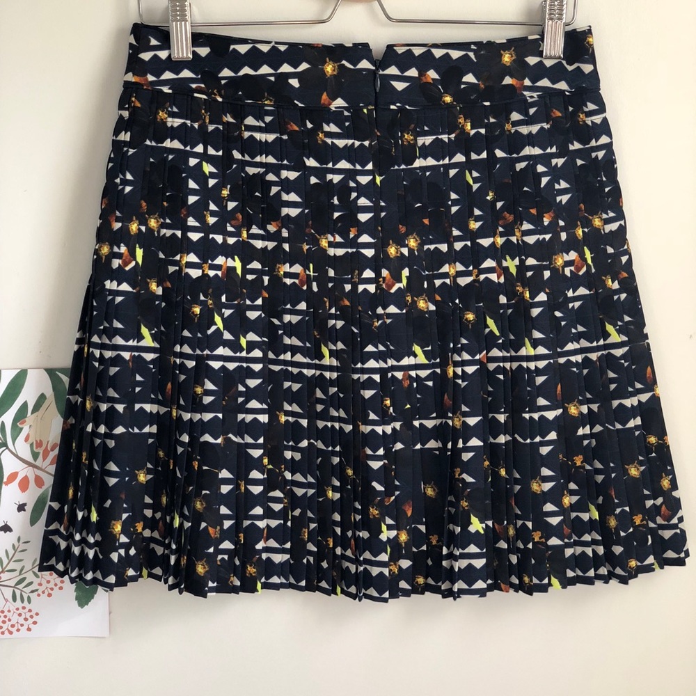 J. Crew Pleated Pattern Mini-Flare Skirt